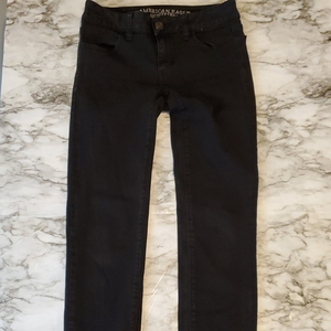 American Eagle black jeggings‎ Size 0